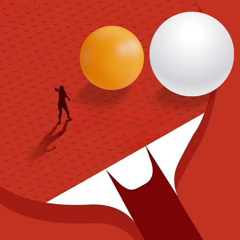 كرة تنس طاولة كبيرة مقاس 55 مل - مراجعة Table Tennis Olympics وسعره